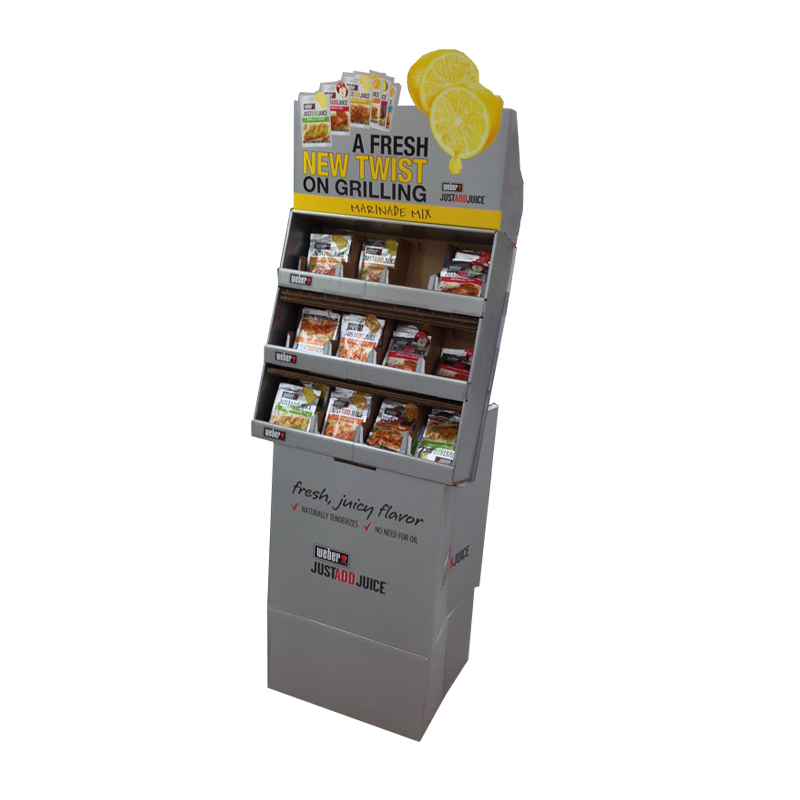 Cardboard floor retail display rack