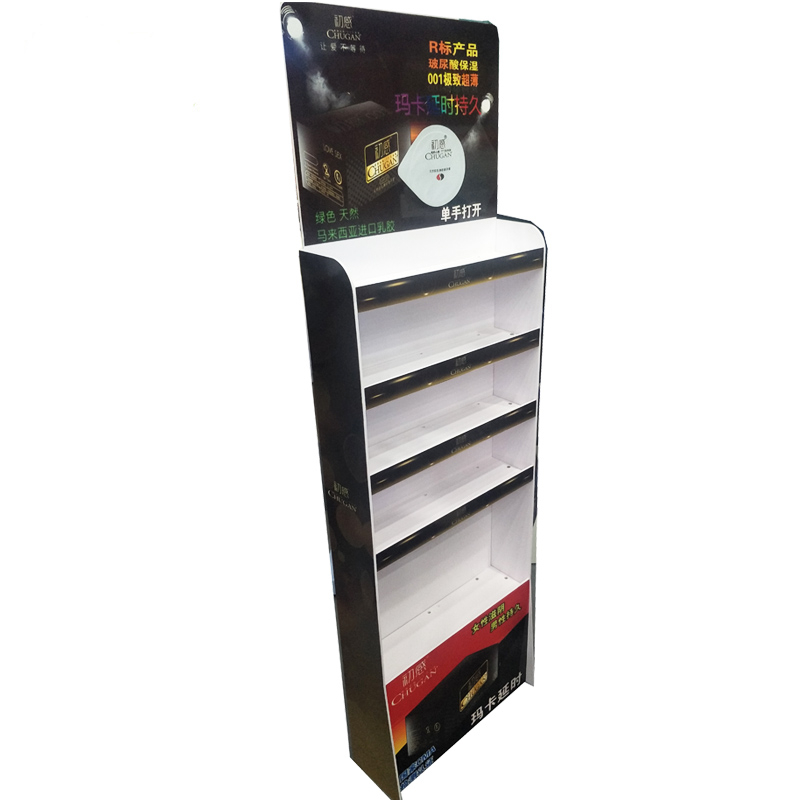 Floor standing pvc products display rack