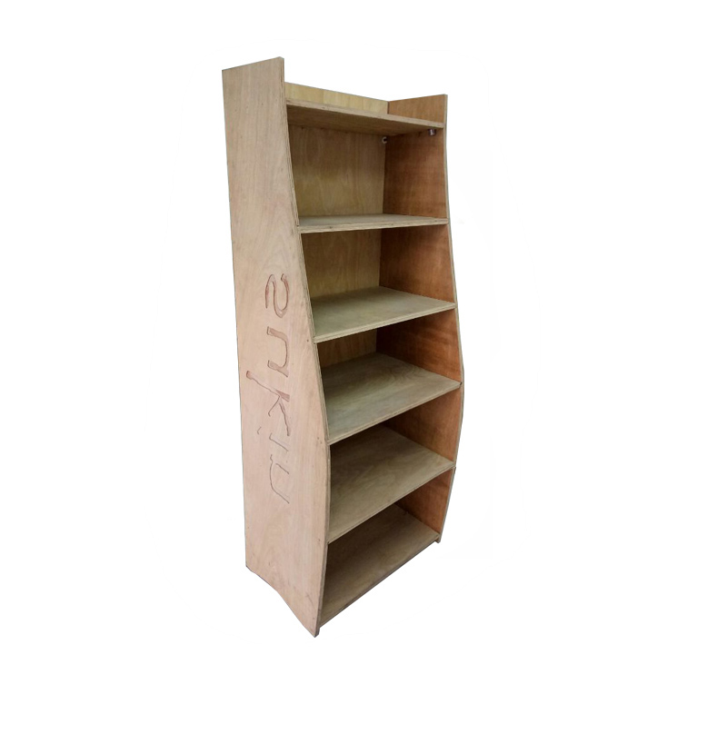 MDF Floor Wooden Display Rack