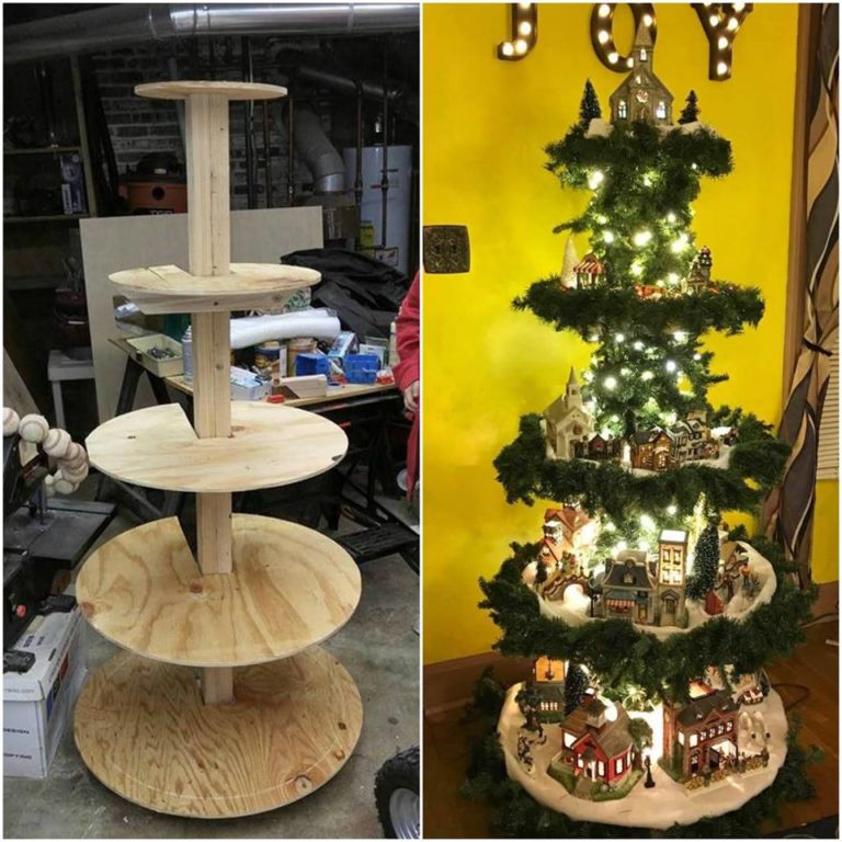 wood display stand