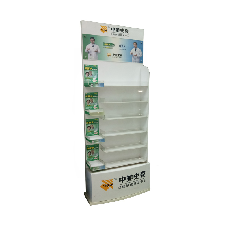 Wooden Display Floor Stand For Toothbrush