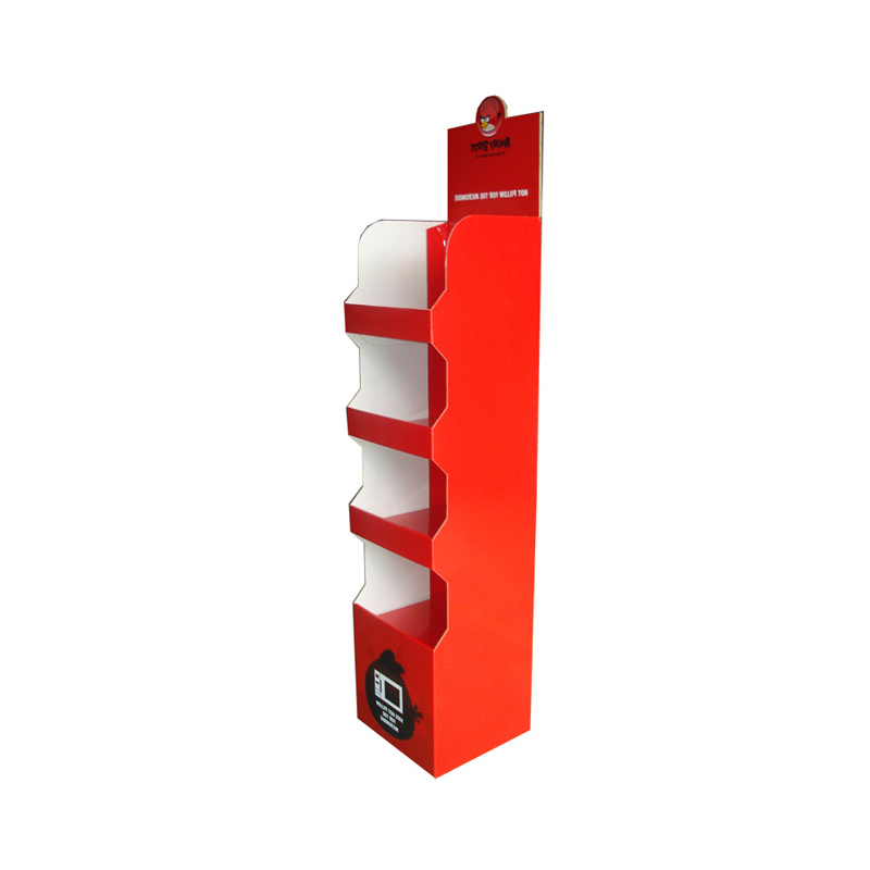 Cardboard Floor display rack for sales