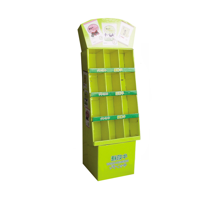 Square lattice Cardboard Display Rack Stand